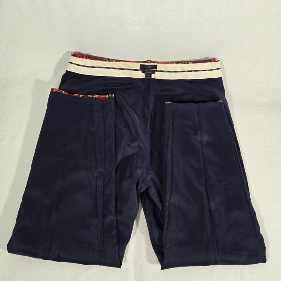 J.CREW CAMERON Academia Red Stewart Tartan Wool Hi-Rise Crop Pant Women Size 12. - Picture 10 of 17
